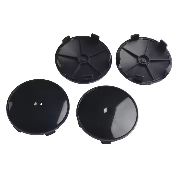 4pcs 68mm Centro De Rosca De Rueda Para Coche Universal Negro Cubierta De Centro De Rosca De Neumático Accesorios De Coche - 1