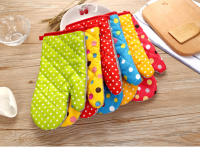 Mitten Microondas Horno Guante de Algodón Con Aislamiento Para Hornear Guantes Resistentes Al Calor Horno Mitones Terileno Antideslizante Lindo Herramienta DE LA Cocina 1 Unids - details 11