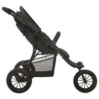 vidaXL Cochecito de bebé de acero gris antracita - details 2
