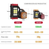 Linterna LED De Alta Potencia Para Camping Torcha De Trabajo Luz Solar Recargable 4 Modos USB Impermeable Para Exteriores - details 9