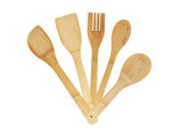 Bloom Store - Porta Cubiertos y Cucharones de Cocina en Madera de Bambú con 5 Accesorios - Organizador de Utensilios con Soporte de Bambú y 5 Piezas Incluidas - details 1