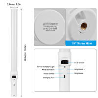 Andoer D3 Luz De Video RGB Portátil Con Batería Y Control Remoto 2500K-9900K 21 Efectos De Iluminación Para Vlog Y Streaming - details 10