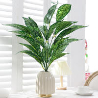 1PC Plantas Artificiales Verdes Simuladas Para Decoración De Oficina Y Hogar Estilo Selva Material Plástico Sin Botellas Incluidas - details 10