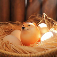 Decoración Creativa De Escritorio En Forma De Huevo De Shiba Inu PVC Juguete Único Para Oficinas Y Hogares Regalos Divertidos - details 1