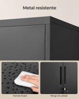 Archivador de Oficina de Acero con Cerradura - Armario Multifuncional de 2 Puertas, Ideal para Oficina y Sala de Estar, Negro - details 5