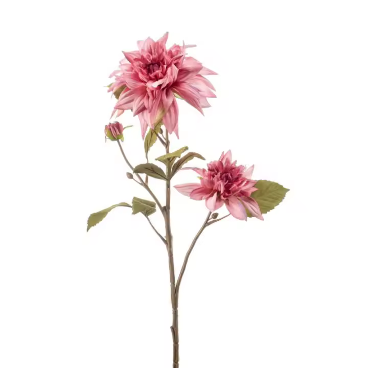 Dahlia Artificial Rosa en Tallo 67cm - Flor de Alta Calidad para Ramos y Composiciones - 1