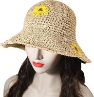 Sombrero de Sol flexible de Ala Ancha para Mujer, Sombrero de paja plegable de Verano, sombreros de Playa - details 0