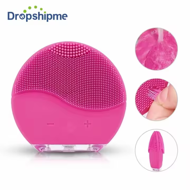 Cepillo De Limpieza Facial Eléctrico De Silicona Con Masaje Profundo a Alta Frecuencia Impermeable Cuidado De La Piel Recargable Por USB - 1