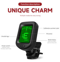 Afinador Universal De Guitarra Rotativo Clip-on Con Pantalla LCD Para Guitarra Acústica Cromática Bajo Ukulele Accesorios De Guitarra - details 7