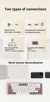 Teclado Mecánico Inalámbrico EWEADN Tri-Modo Portátil Para Oficina Y Hogar Compatible Con Laptops Tablets PCs Iluminación Single-color ABS Switch Rojo - details 7