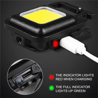 Linterna LED Mini De Llave Multifuncional Portátil COB Para Camping Recargable USB Luz De Trabajo Para Pesca Y Emergencias - details 3