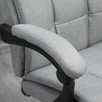 Vinsetto Silla de Oficina Reclinable Silla de Escritorio Giratoria Tapizado de Tela con Altura Ajustable Reposapiés Reposacabezas y Reposabrazos Carga 120 kg para Estudio 66x76x116-124 cm Gris - details 5