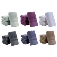 Toalla De Baño Rectangular De Algodón 100% Ultra Suave Y Cómoda Color Sólido Gruesa Lavable En Máquina Secable Para El Baño - details 0