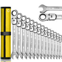 Conjunto De Llaves De Encadenado Flexibles WOZOBUY - Conjunto De Llaves Combinadas Métricas De Acero Crv Herramienta De Reparación De Llaves De Coche - details 0