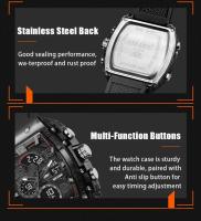 Reloj De Pulsera Digital Analógico SMAEL Para Hombre Con Pantalla Dual Cronógrafo Resistente Al Agua Y Luz LED Correa De Silicona Estilo Casual - details 9