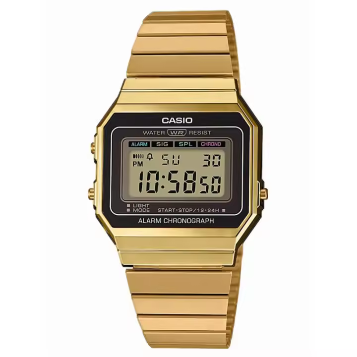 Reloj Casio A700WEG-9AEF Vintage Unisex con Iluminación LED y Funciones de Cronómetro, Alarma y Calendario Automático - 1