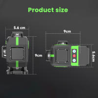 Nivel Láser 4D 16 Líneas Línea Verde Autonivelante 360 Horizontal Y Vertical Nivel Láser Profesional Construcción Mini Nivel Láser Con 2 Baterías - details 1