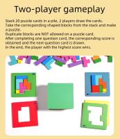 Juego De Mesa Interactivo 3D Puzzle Para Dos Personas Tangram Matemáticos Bloques De Construcción Juego De Enigmas Para Niños - details 7