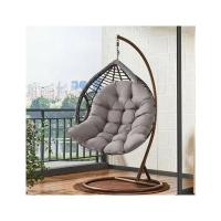 Cojín para Silla, Cojín para Silla de Ratán, Cojines para Silla Relax para Columbio de Cesta Colgante, Cojines para Asiento de Cesta para Interior, Exterior, 80x120 cm, Gris - details 3