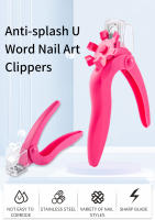 Tijeras De Uñas En Forma De U Acrílico Cortador De Borde De Uña Con Medidor Herramientas De Manicura Precise Cutting Para Uñas Artificiales - details 0