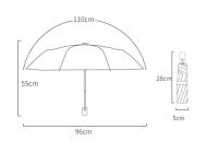 Parasol De Protección Solar UV Paraguas Automático Plegable Con Patrón De Polka Doble Uso Para Lluvia Y Sol Material De Tela De Nylon 190T Para Adultos - details 9