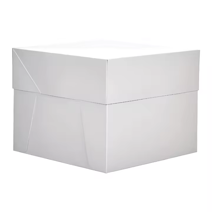 Caja para Tarta Cuadrada Blanca Glotomania - 30 Cm (25 Unidades) - 1