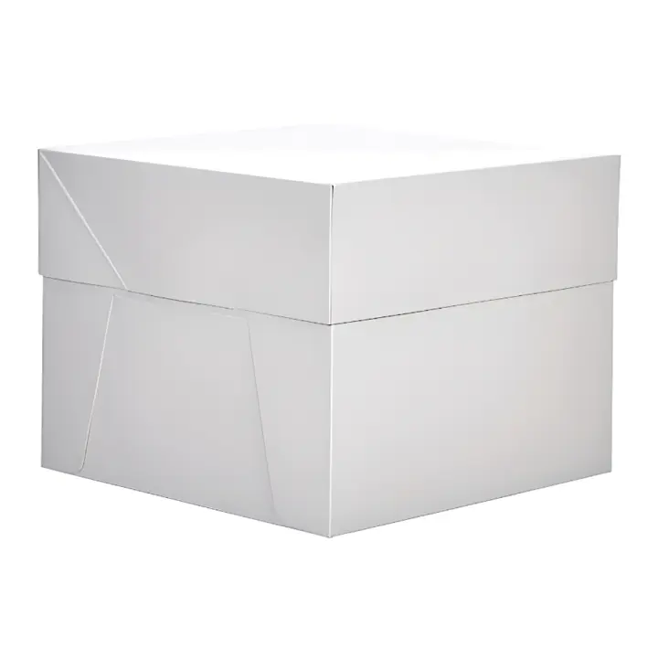 Caja para Tarta Cuadrada Blanca Glotomania - 30 Cm (25 Unidades) - 1