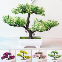 Plantas Artificiales Bonsái Pequeño Árbol En Maceta Flores Falsas Adornos Para Decoración De Hogar Fiesta Boda Accesorios - details 9