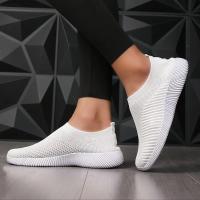 Zapatillas De Paseo Para Mujer Suela Baja Respirables Tejidas Con Suela EVA Zapatos Planos Casuales Transpirables Para Caminar - details 10