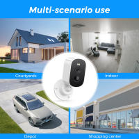 Cámara De Seguridad Inalámbrica HD 2K 4MP Con Batería Exterior WiFi Exterior Vigilancia Con Detección De Movimiento Humano Y Audio 7 Días De Soporte De Batería - details 9