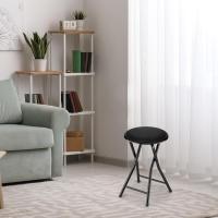 ARISE SHOP-Taburete plegable acolchado,Silla plegable portátil y ligera para Cocina, Comedor, Salón, Dormitorio,Color negro,30 x 30 x H 45 cm - details 3