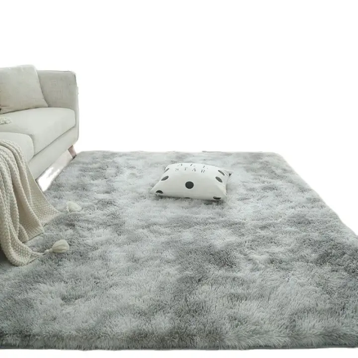 Alfombra Gris Para Sala De Estar Plush Suave Tapete Antideslizante Para Dormitorio Y Niños Decoración De Hogar Moderna Machine Made Rectangular - 1