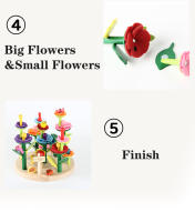Juego Educativo De Jardín De Flores En Madera Montessori Para Niñas Juguetes Creativos De Arreglo Floral Para Niños De 2 a 4 Años - details 9