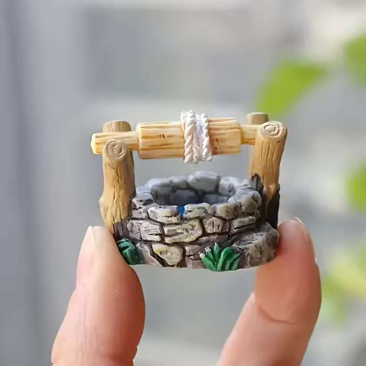 Estatua De Un Mini Jardín Encantado - Decoración De Paisaje Micro En Resina Hecha a Mano Para Jardín O Interior - 1