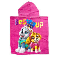 Paw Patrol Toalla Poncho de Playa y Piscina para Niñas de 2 a 6 años, La Patrulla Canina Poncho Microfibra Tamaño 50x50cm (Desplegado 50x100cm), Poncho Infantil con Capucha Niñas, Color Rosa Skye & Everst - details 0