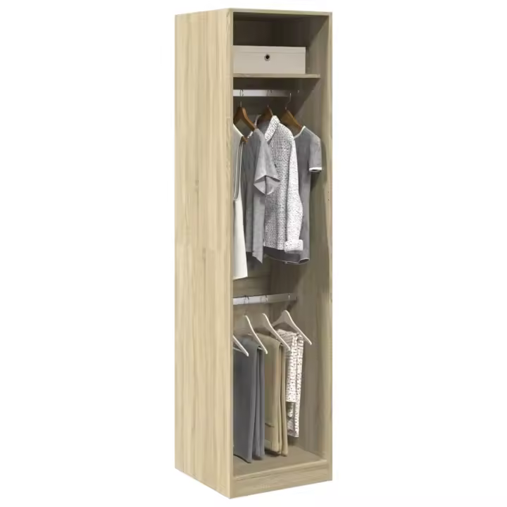 vidaXL Armario de madera contrachapada color roble 50x50x200 cm - 1