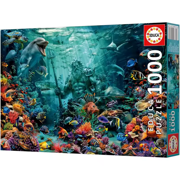 Educa - Puzzle de 1000 Piezas para Adultos | Arrecife de Coral Poseidón. Incluye Pegamento Fix Puzzle. Medidas: 68 x 48 cm. A Partir de 14 años - 1