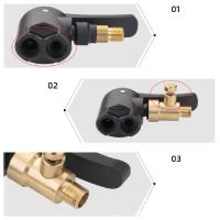 Adaptador De Conector De Bomba Para Ruedas De Coche Y Motocicleta Tampa De Válvula De Neumático Inflable Clip Desinflado Accesorios De Auto - details 3