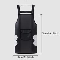 Delantal De Cocina Impermeable Y Transparente Resistente Al Aceite Para Hombres Y Mujeres Accesorios De Hornear Para BBQ Restaurante Café Delantal Sin Mangas De Algodón - details 0