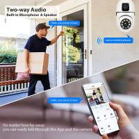 Cámara IP 4K 1080P Con Lente Doble PTZ Wifi Pantalla Dual Seguimiento Automático Audio Bidireccional Visión Nocturna Color Cámara De Seguridad - details 2