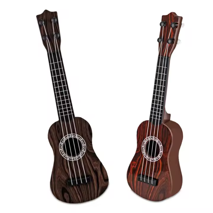 Ukelele De Juguete Guitarra Clásica Instrumento Musical Educativo Para Niños Ajustable Con Cordones Y Palillos 2 Colores - 1