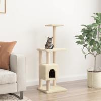 vidaXL Rascador para Gatos con Postes de Sisal 104 cm Mascotas Refugio Color Gris claro,  Crema,  Gris oscuro y mas - details 0