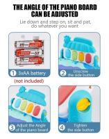 Juego De Actividades Para Bebés Con Piano Y Pedal De Fitness Para Crawlizón Alfombra Educativa Para Niños De 0 a 36 Meses Regalos De Cumpleaños - details 8