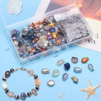 Kit De Manualidades Para Collares Y Pulseras DIY 150 Piezas Estrella De Mar Concha Pez Pequeño Cristal Colgante 18g 2-3 Granos De Vidrio - details 3
