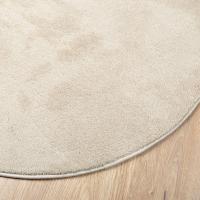 vidaXL Alfombras Beige Poliéster 80 x 150 cm Alfombra Ovalada - details 5