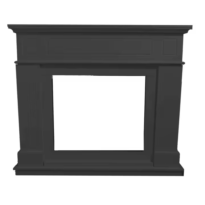 Mpc Marco Chimenea Pienza Gris Dark Marco De Madera Mdf Gris Dark Fácil Instalación - 1