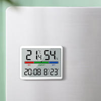 Reloj despertador electrónico , Temperatura y humedad, Magnético multifunción, pantalla LCD grande, con termómetro Digital , Reloj de mesa para Escritorio,  Reloj de mesa multifunción - details 2