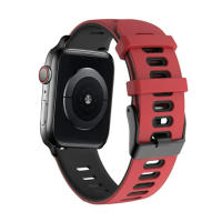 Correa De Reloj De Silicona Para Apple Watch Compatible Con Series 8 Se 9 7 6 5 4 3 Ultra2 Tamaños 44mm 40mm 49mm 45mm 41mm 38-42mm Color Variado - details 4