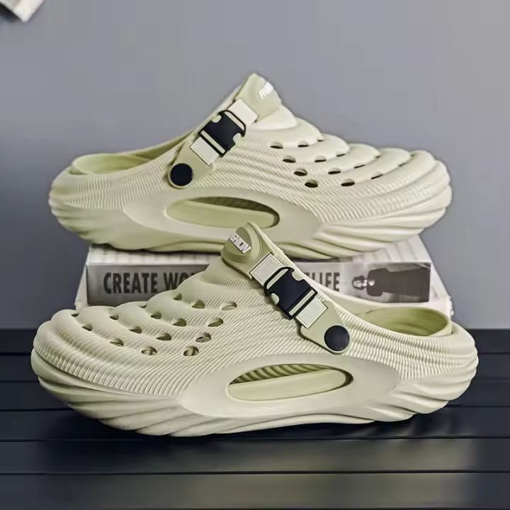 Nuevos Pantuflas Masaje Para Hombre 2025 Sandalias Casuales De Playa Comodidad Grande Tamaño 40-45 Plataforma Medio Tacón Invierno Interior Exterior - 1