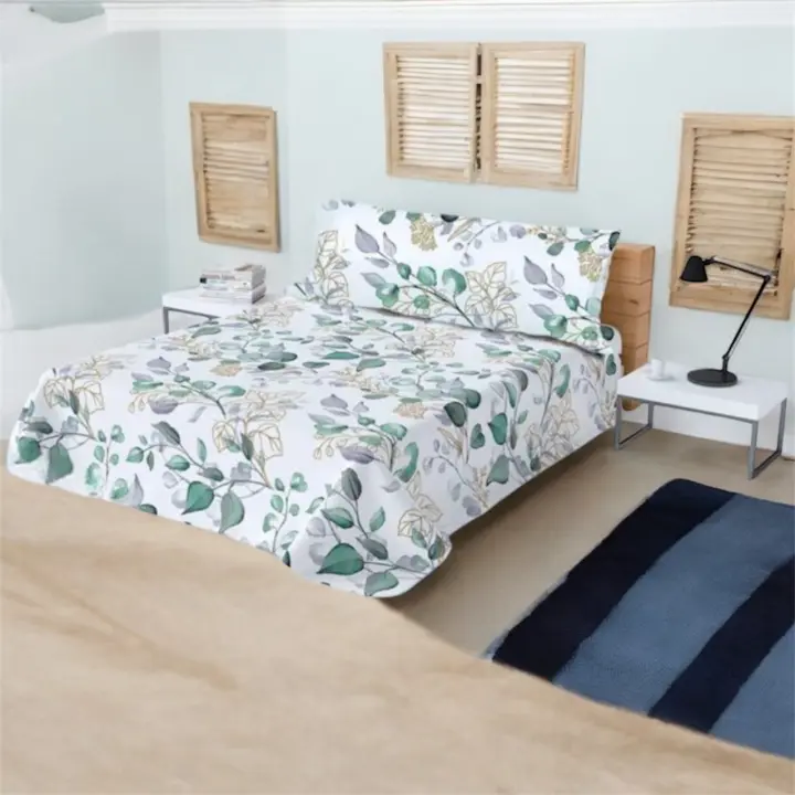 Juego de Sábanas Estampado para Cama 3 Piezas, Bajera 1 Ajustable , 1 Encimera 1 Funda Almohada 90. 105. 135 .150 .180cm - 1